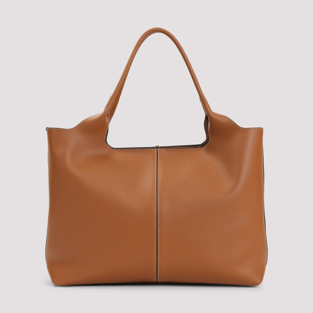 Tod's Ebr Shopping Tote Bag - Kenia Cacao