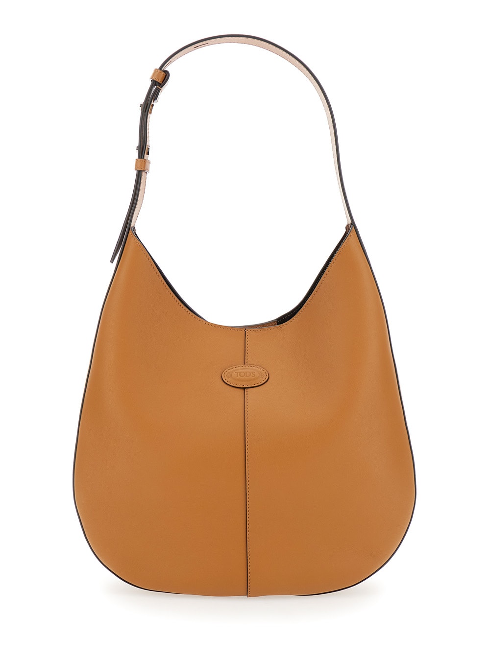 Tod's Hobo Bag With Contrasting Edges In Leather - Brown