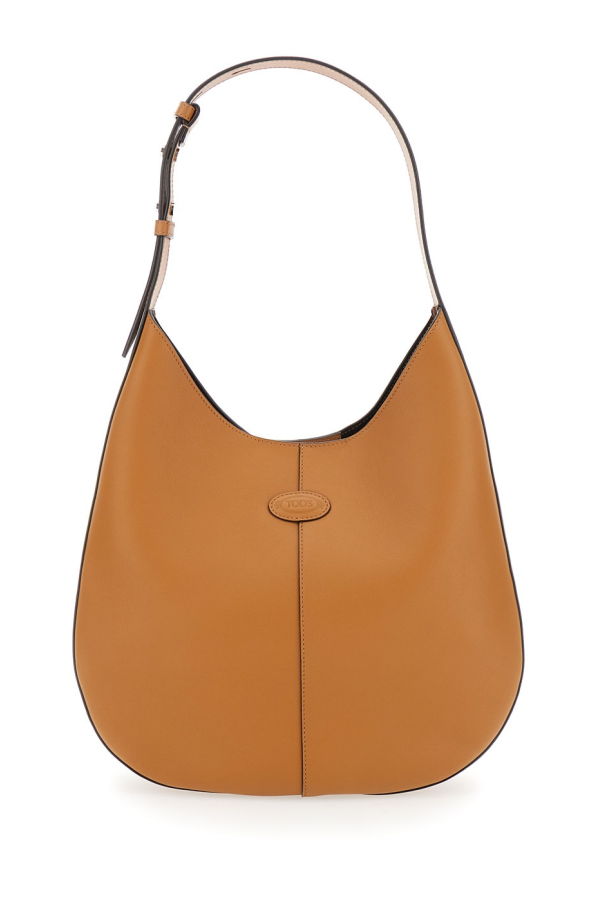 Tod's Hobo Bag With Contrasting Edges In Leather - Brown