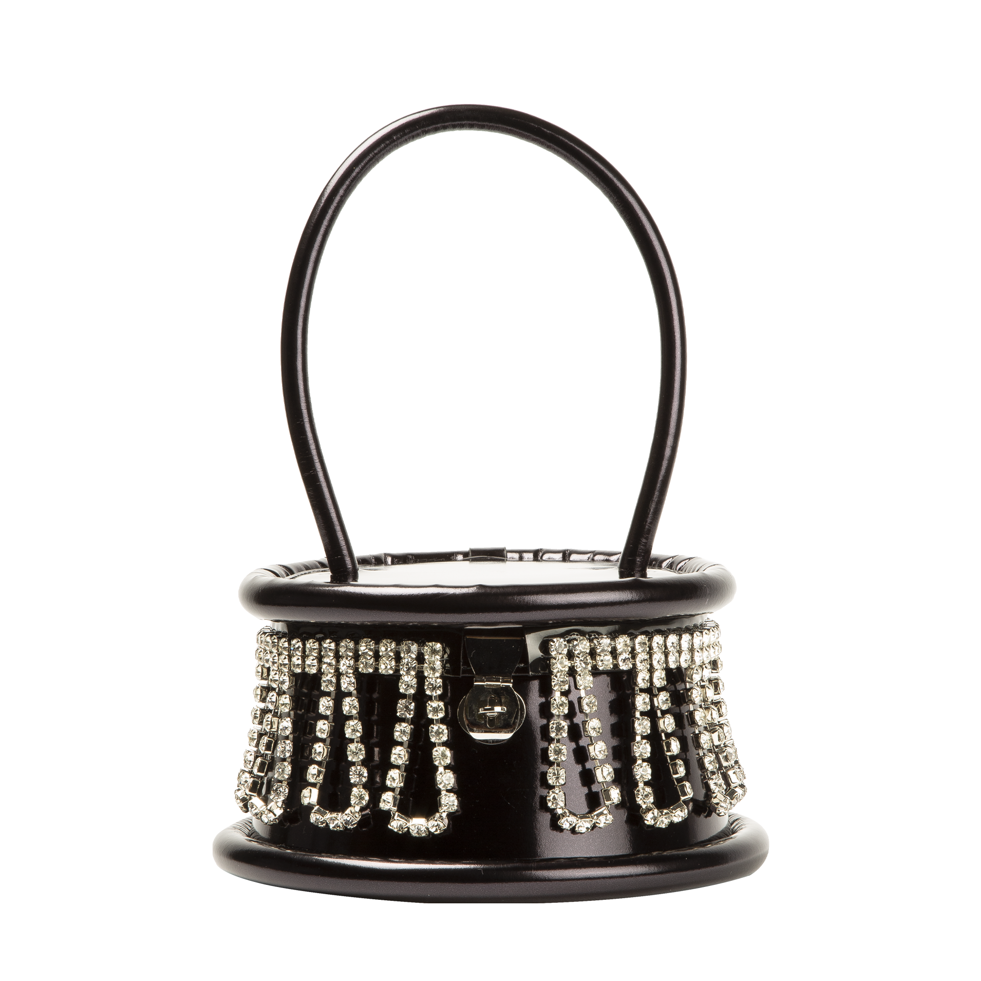 Area Crystal Trim Top Handle - Black