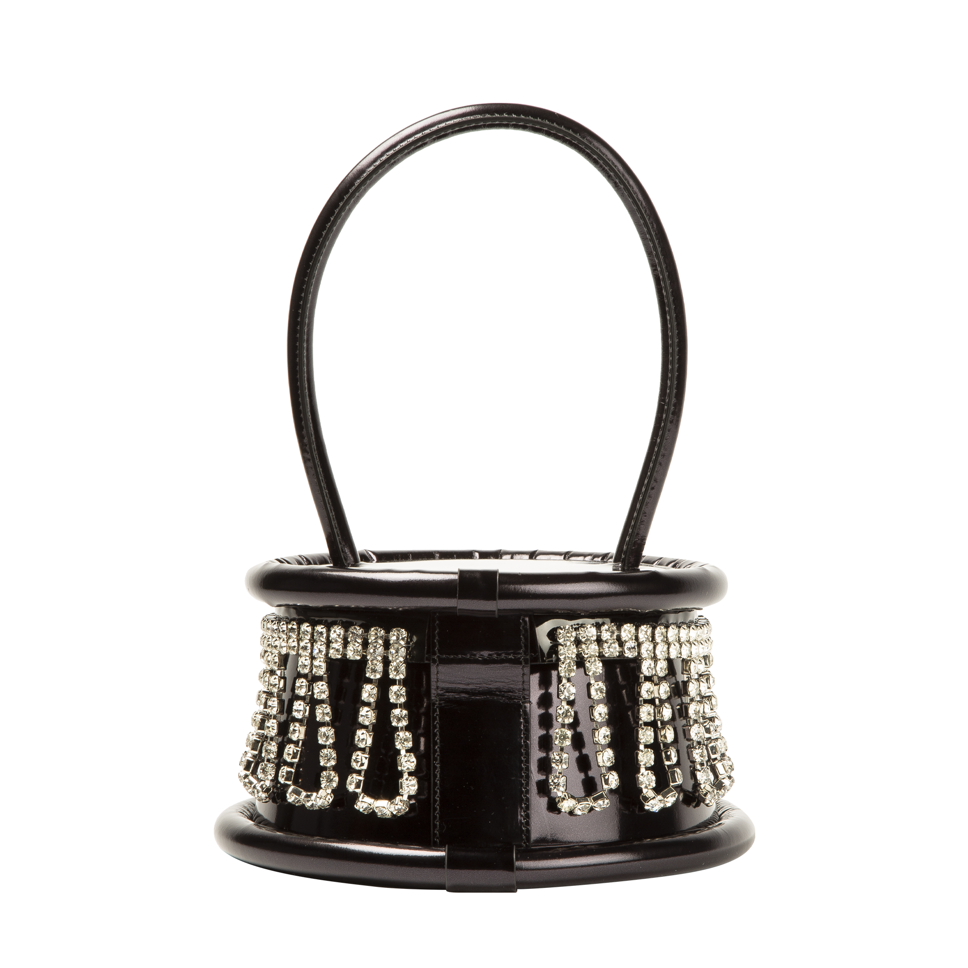 Area Crystal Trim Top Handle - Black