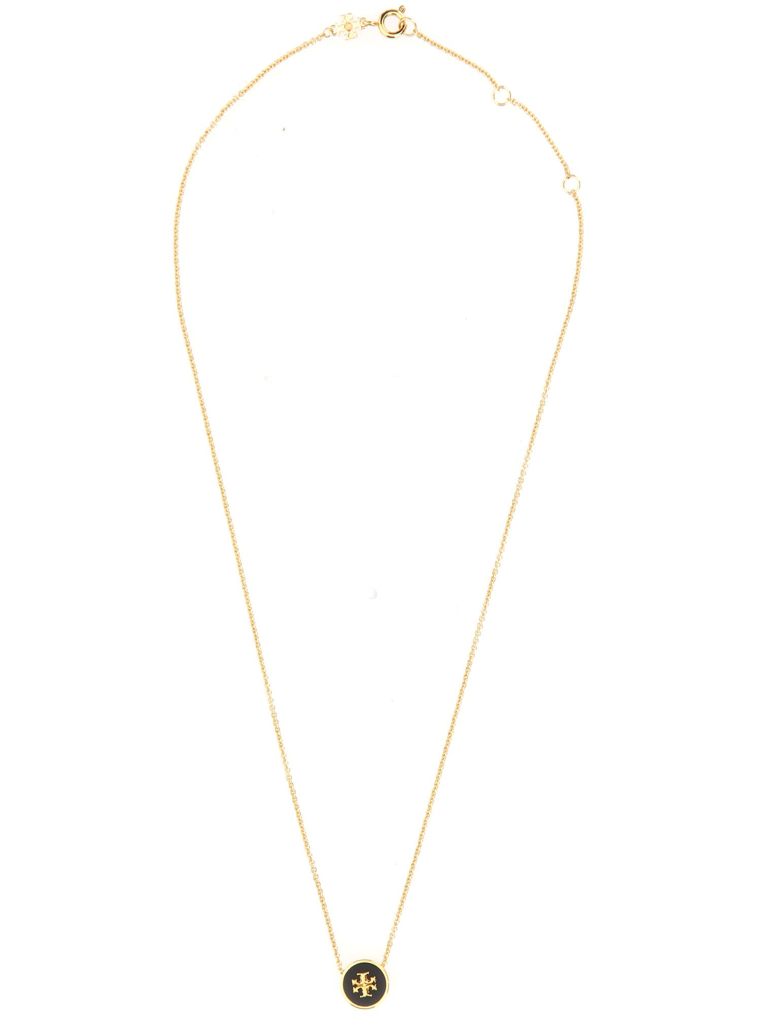 Tory Burch Kira Enamel Pendant Necklace - Gold