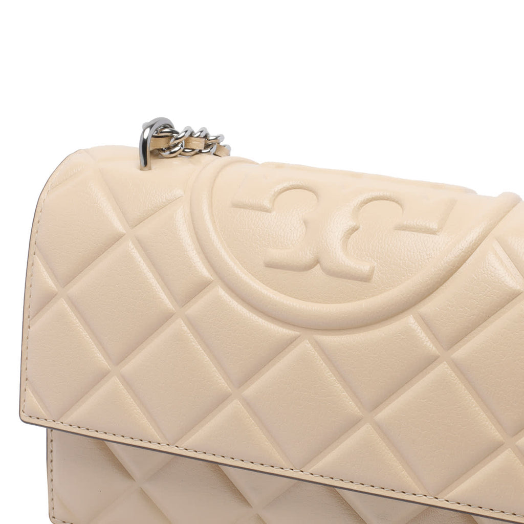 Tory Burch Small Fleming Shoulder Bag - Vanilla
