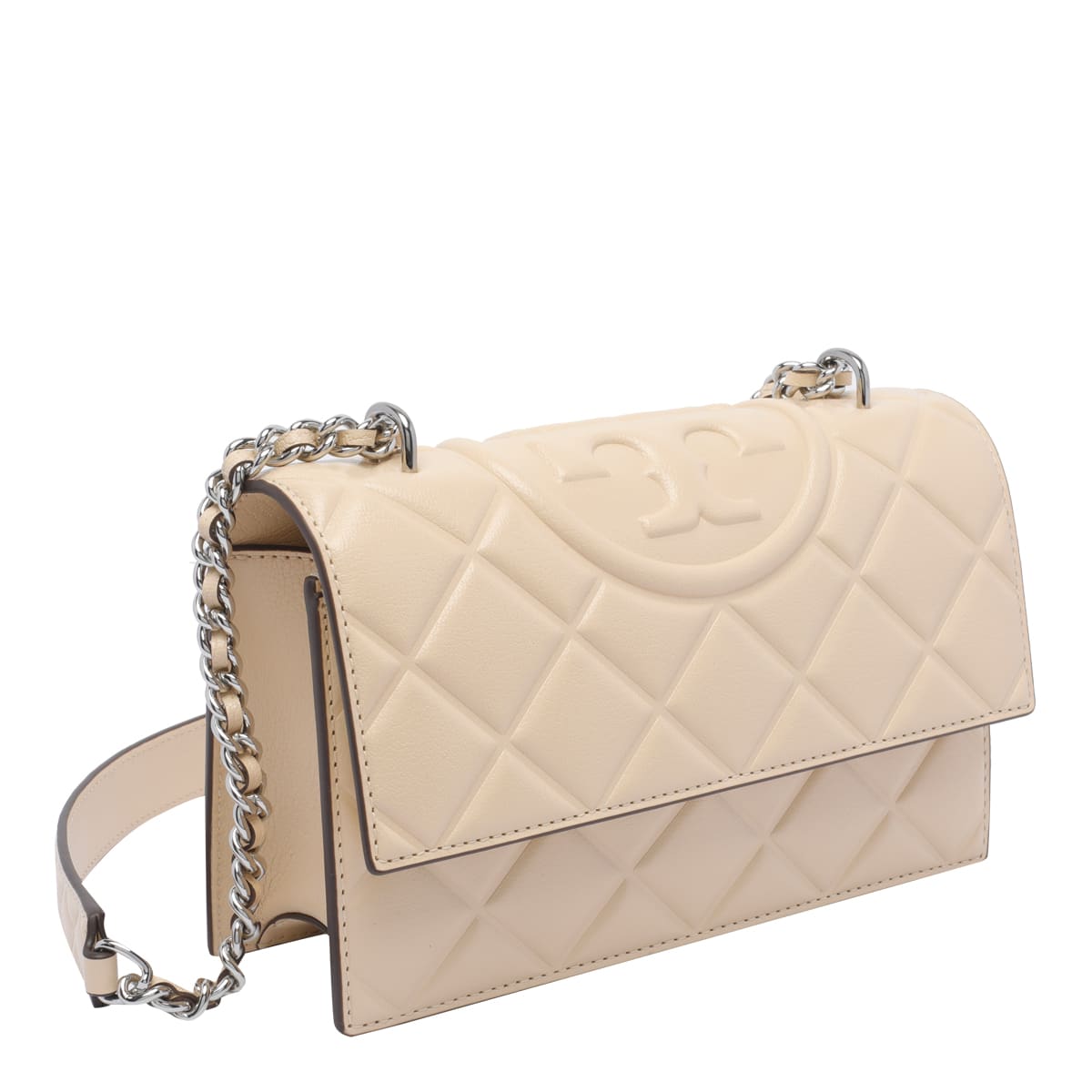 Tory Burch Small Fleming Shoulder Bag - Vanilla