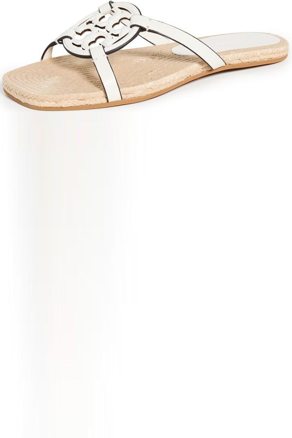 Tory Burch Geo Bombe Miller Espadrille Slides - Ivory