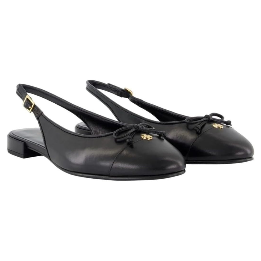 Tory Burch Cap-Toe Slingback Ballet Flat - Perfect Black