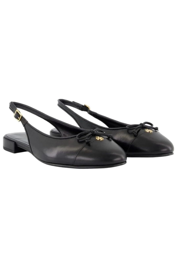 Tory Burch Cap-Toe Slingback Ballet Flat - Perfect Black