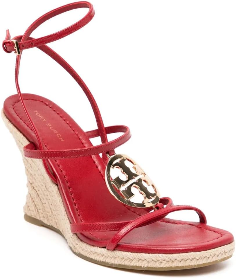 Tory Burch Capri Miller Wedge Espadrille - Tory Red/Gold