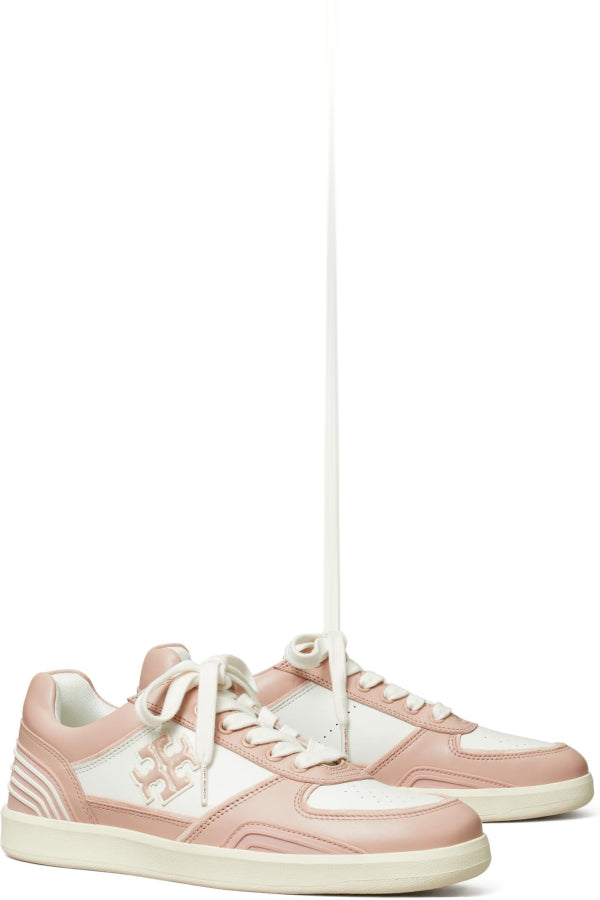 Tory Burch Clover Court Sneaker - Purity/Shell Pink