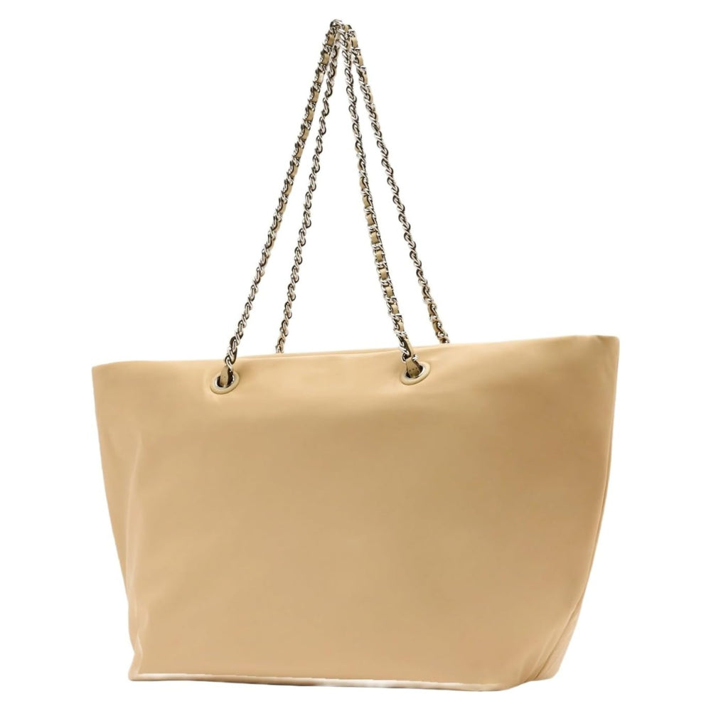 Tory Burch Ella Large Chain Tote - Praline