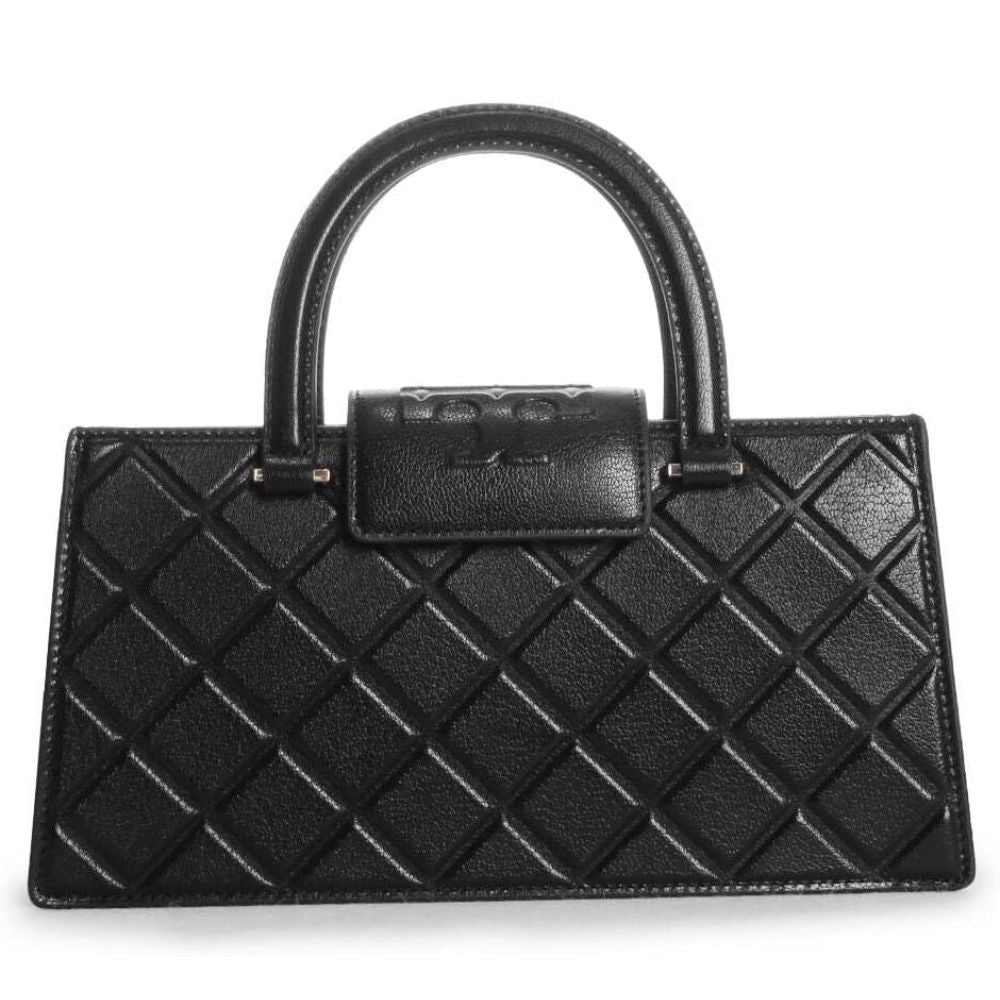 Tory Burch Fleming E/W Top Handle Satchel - Black