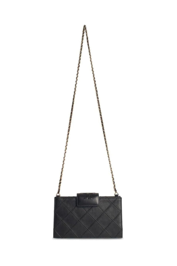 Tory Burch Fleming Mini Soft Chain Wallet - Black