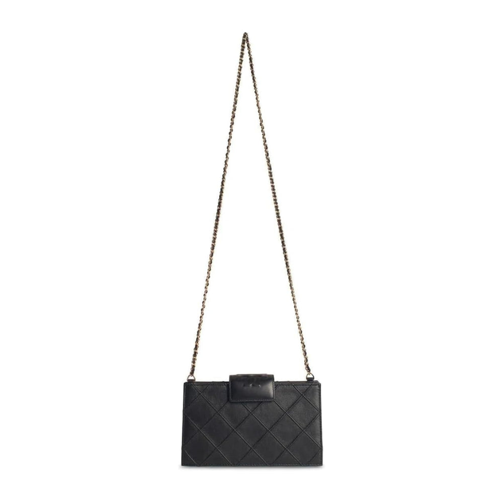 Tory Burch Fleming Mini Soft Chain Wallet - Black