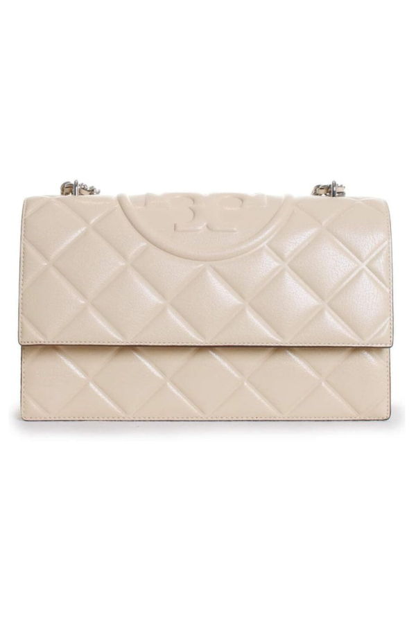 Tory Burch Fleming Shoulder Bag - Vanilla Soft Serve