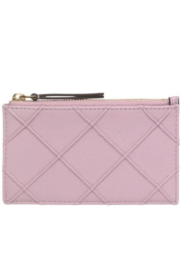 Tory Burch Fleming Soft Zip Card Case - Pale Purple