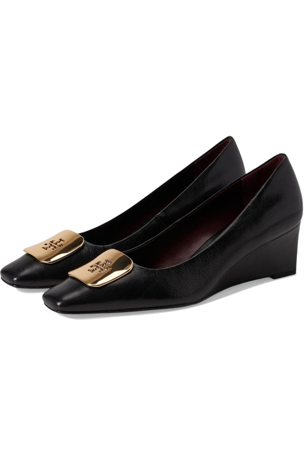 Tory Burch Georgia 55mm Leather Wedge - Perfect Black