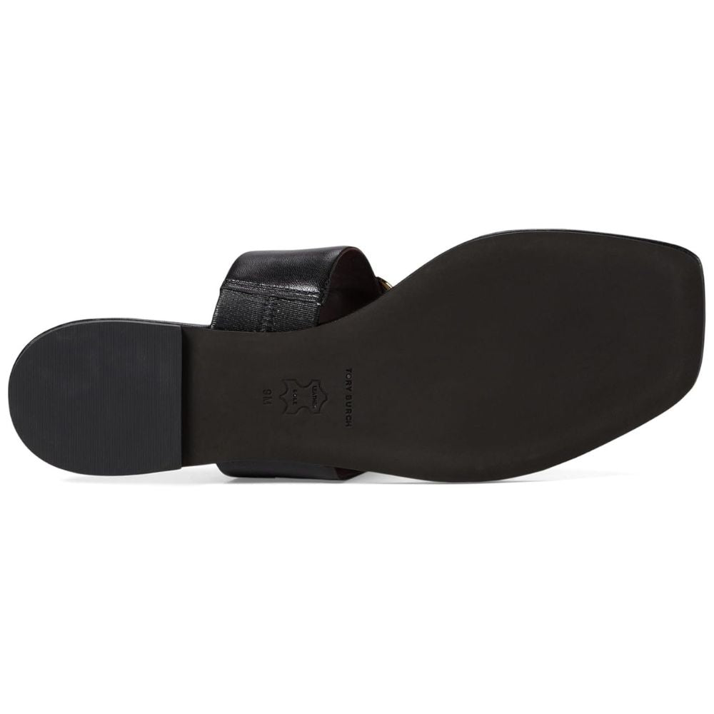 Tory Burch Georgia Leather Open Toe Sandal - Perfect Black
