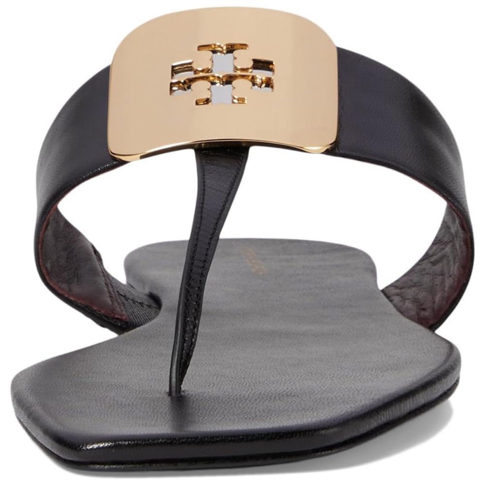 Tory Burch Georgia Leather Open Toe Sandal - Perfect Black