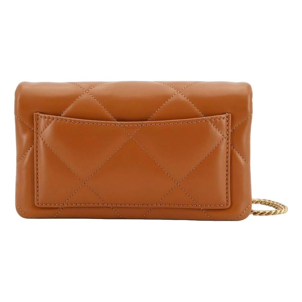 Tory Burch Kira Diamond Quilt Chain Wallet - Classic Chestnut