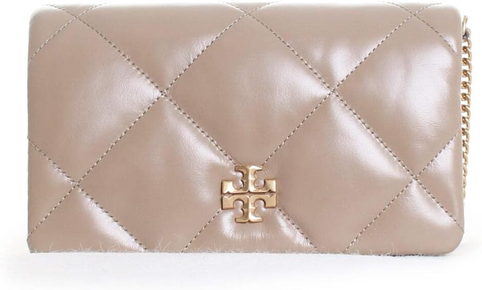 Tory Burch Kira Quilted Chain Wallet - Taupe Oak