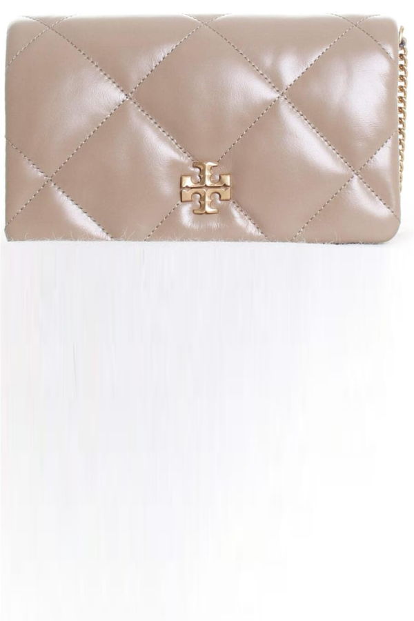 Tory Burch Kira Quilted Chain Wallet - Taupe Oak