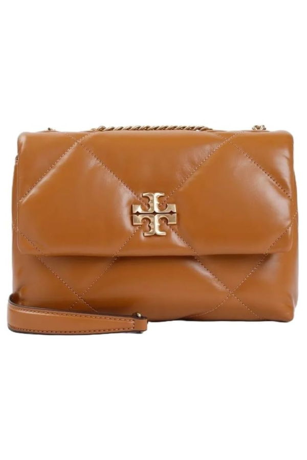 Tory Burch Kira Small Diamond Quilt Shoulder Bag - Classic Chestnut