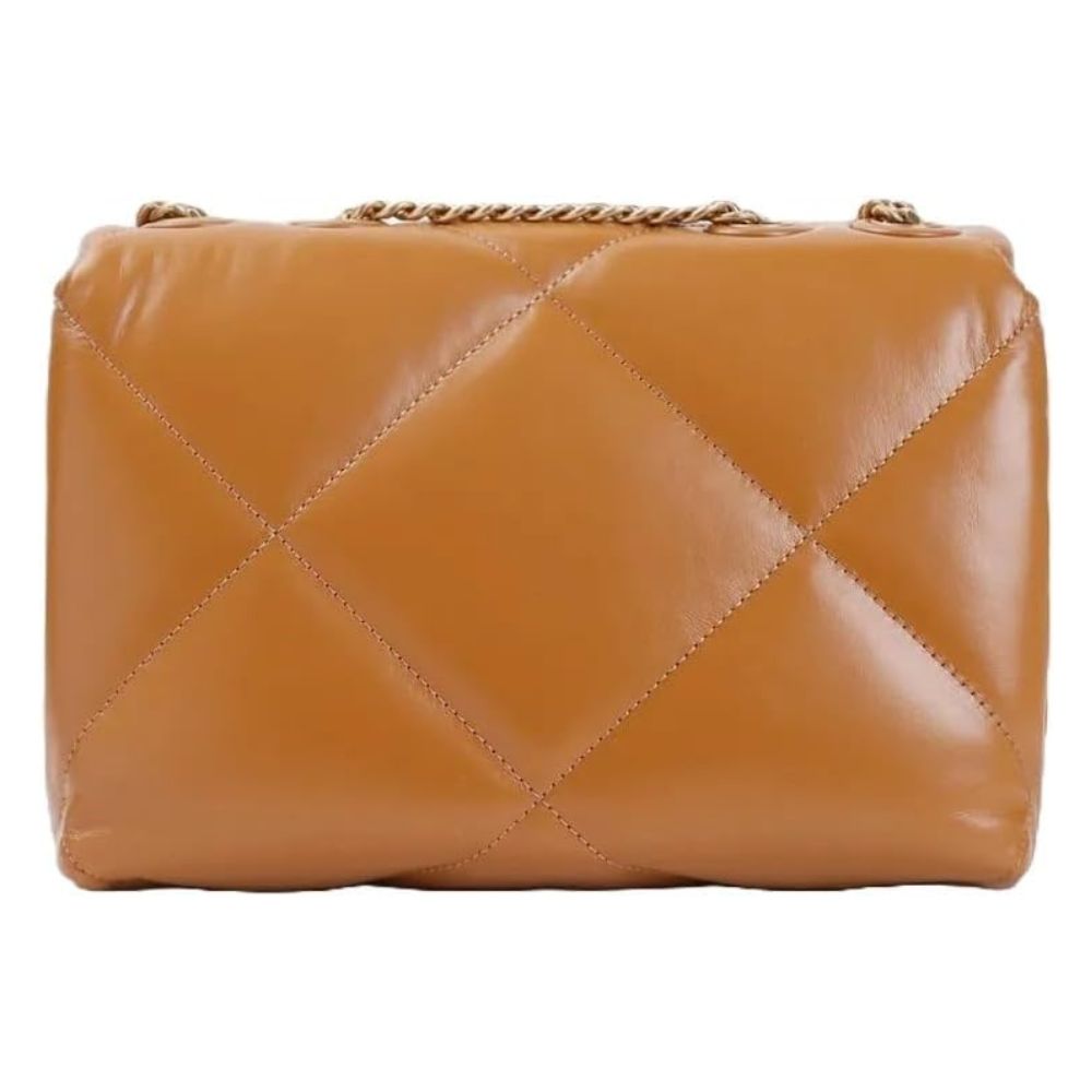 Tory Burch Kira Small Diamond Quilt Shoulder Bag - Classic Chestnut