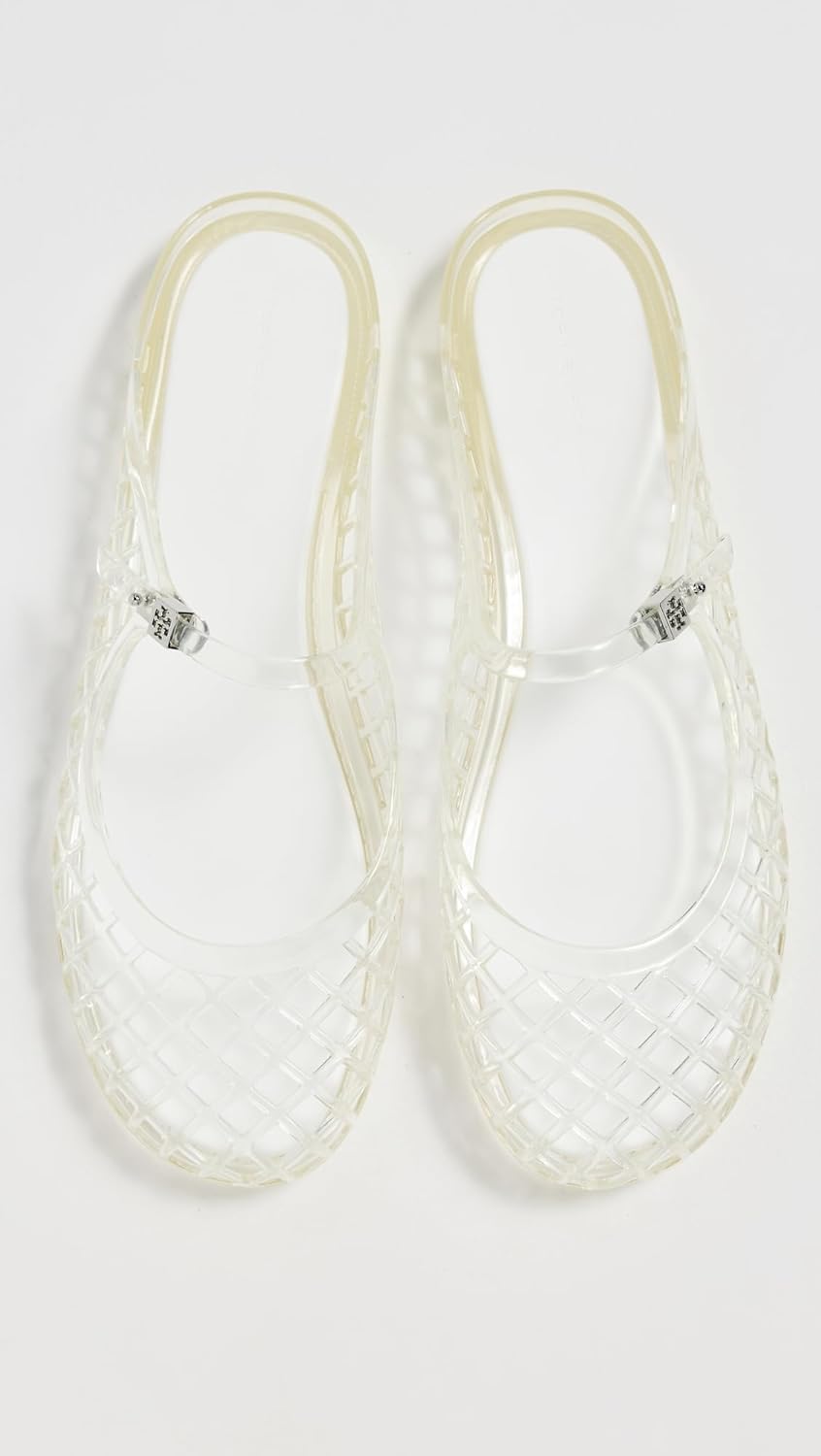 Tory Burch Mellow Mary Jane Jelly - Clear/Silver