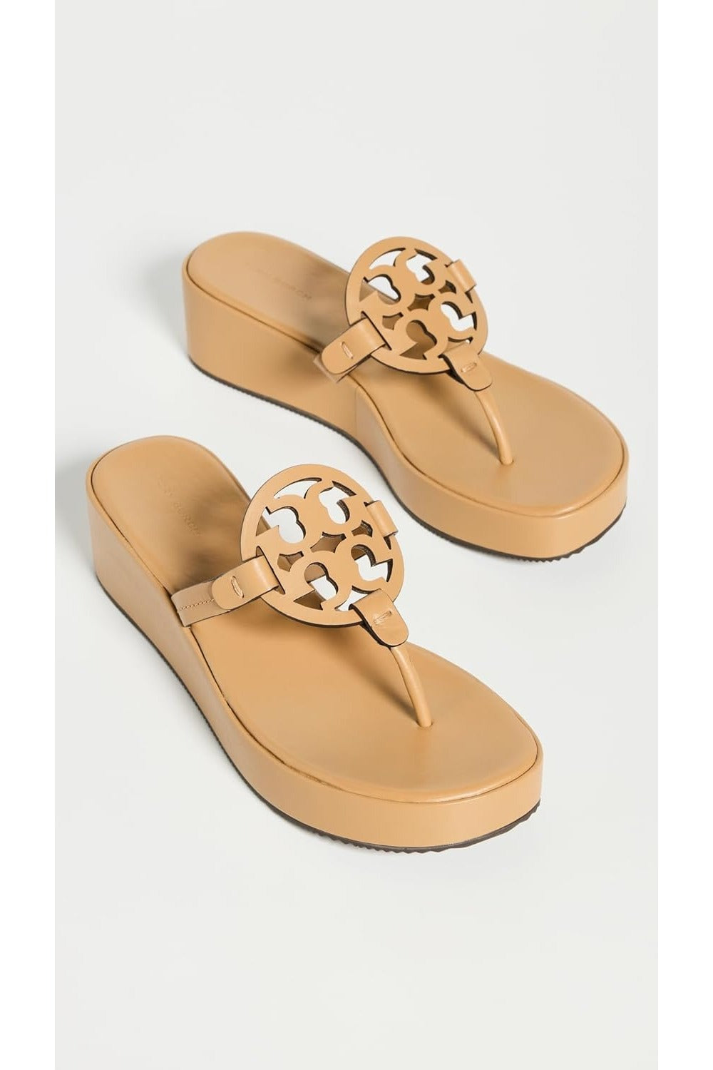 Tory Burch Miller Wedge Sandals 25mm - Ginger Shortbread