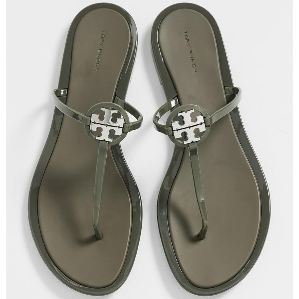 Tory Burch Mini Miller Jelly Sandals - New Leccio/Silver