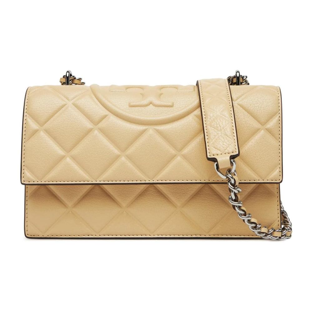 Tory Burch Small Fleming Diamond Convertible Shoulder Bag - Vanilla Soft Serve
