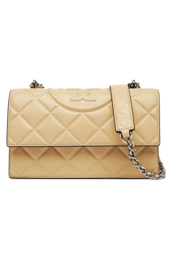 Tory Burch Small Fleming Diamond Convertible Shoulder Bag - Vanilla Soft Serve