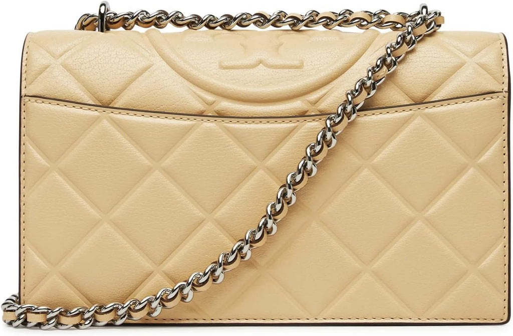 Tory Burch Small Fleming Diamond Convertible Shoulder Bag - Vanilla Soft Serve