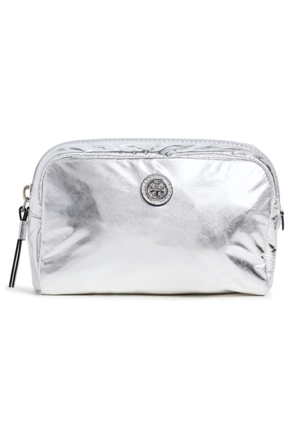 Tory Burch Virginia Cosmetic Case - Silver