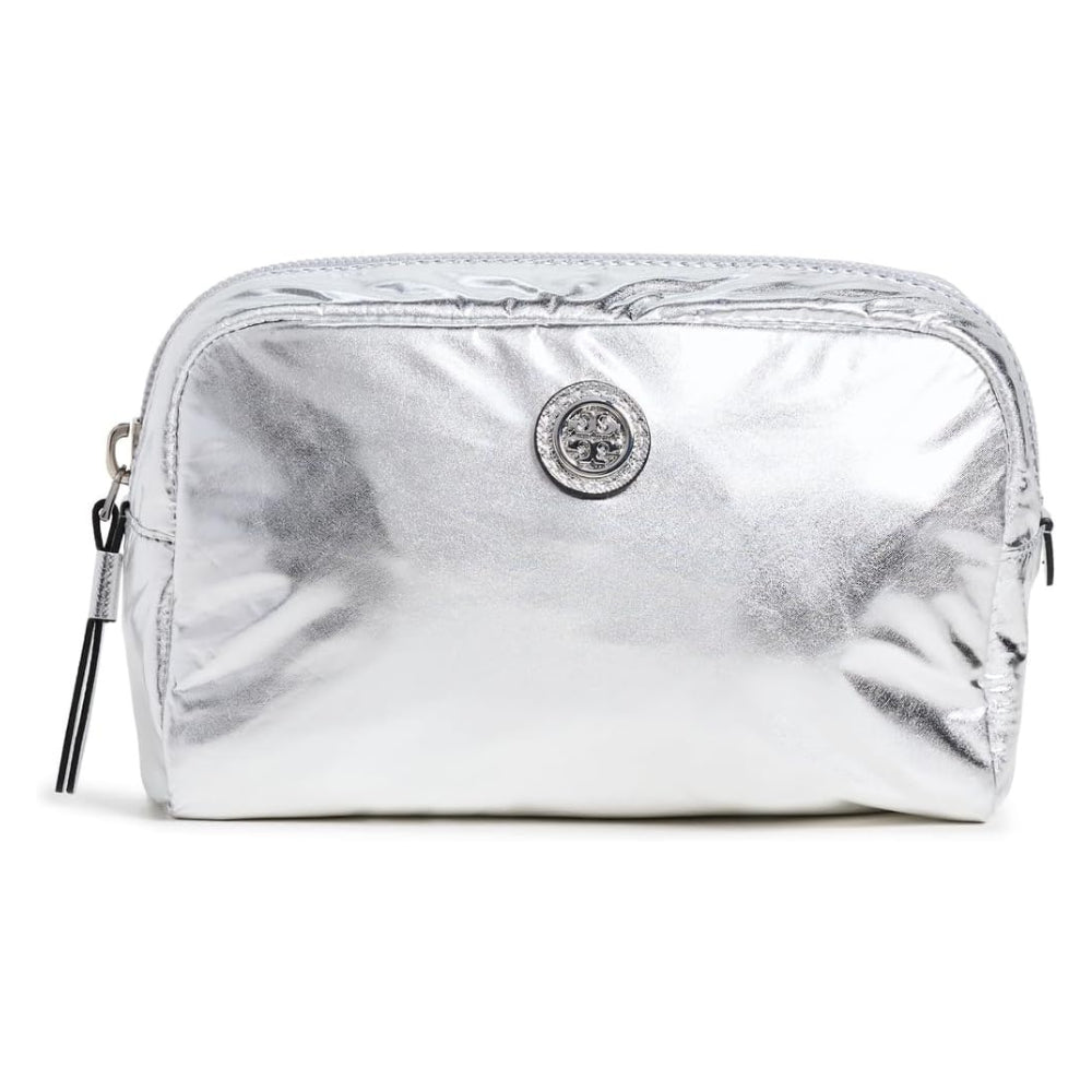 Tory Burch Virginia Cosmetic Case - Silver