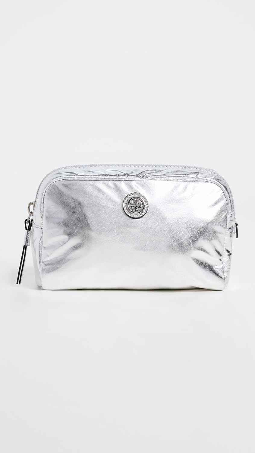 Tory Burch Virginia Cosmetic Case - Silver