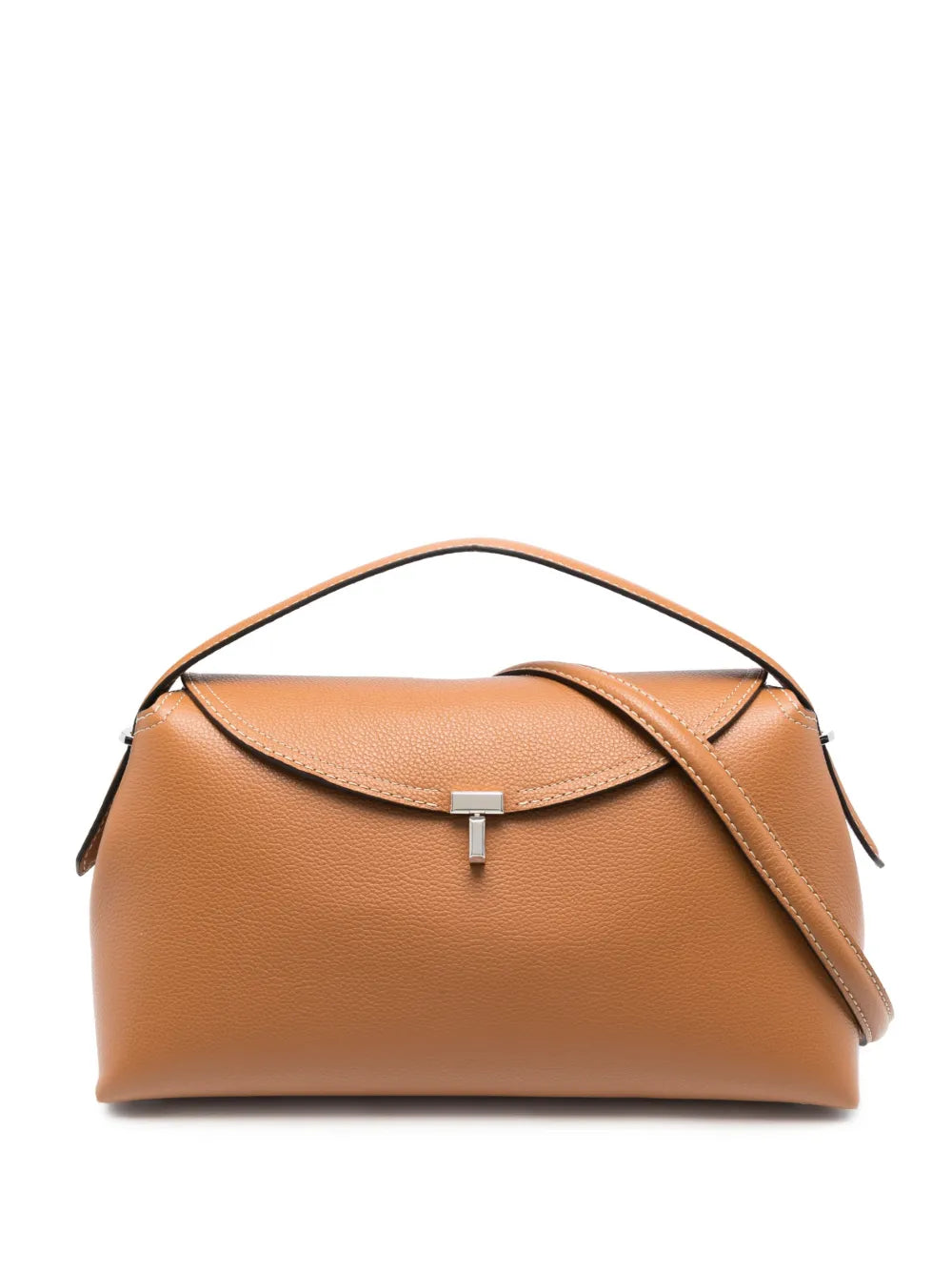 Totême T-lock Grained-Leather Top Handle Bag