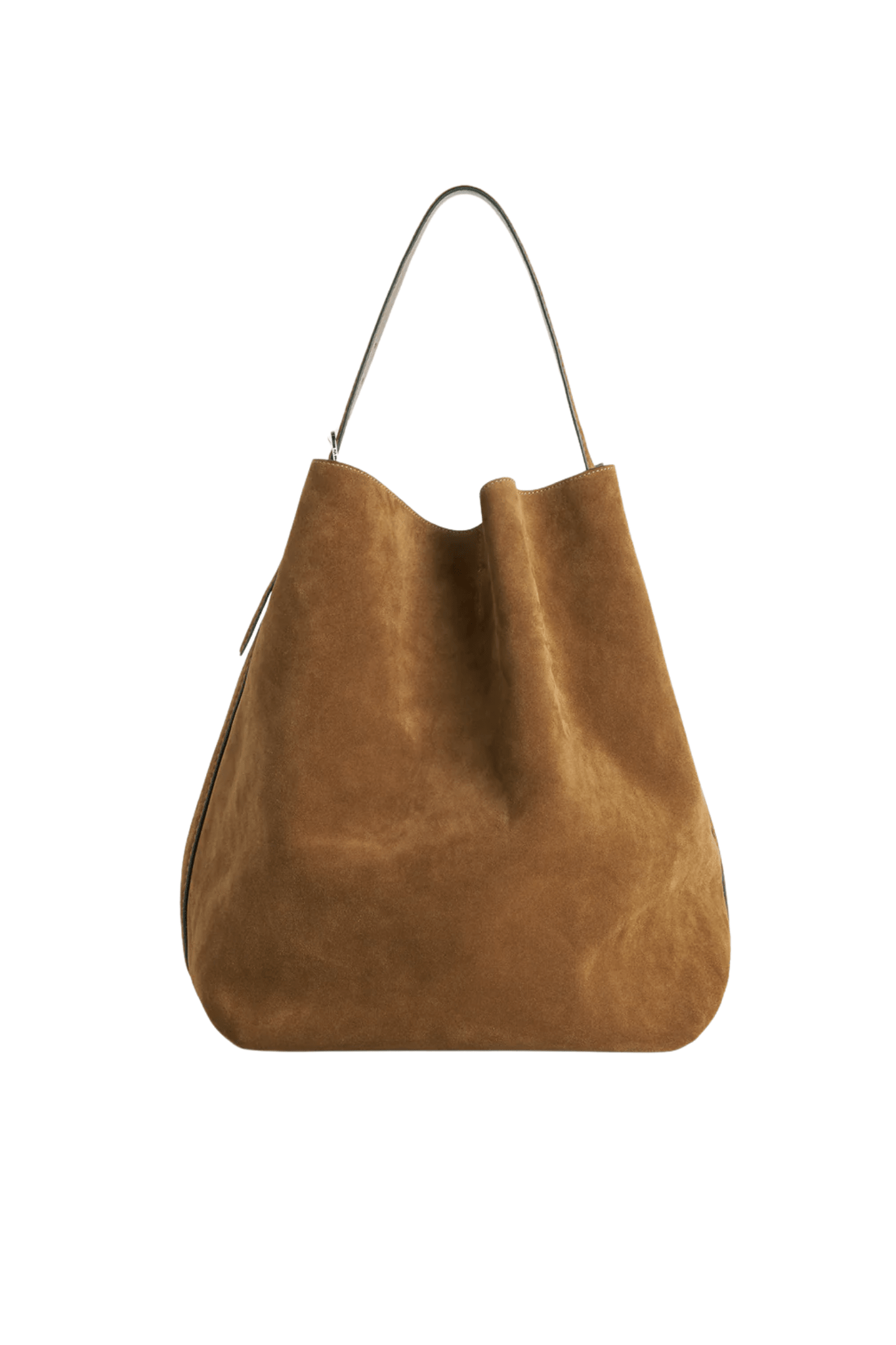 Totême Belted Suede Tote - Tan
