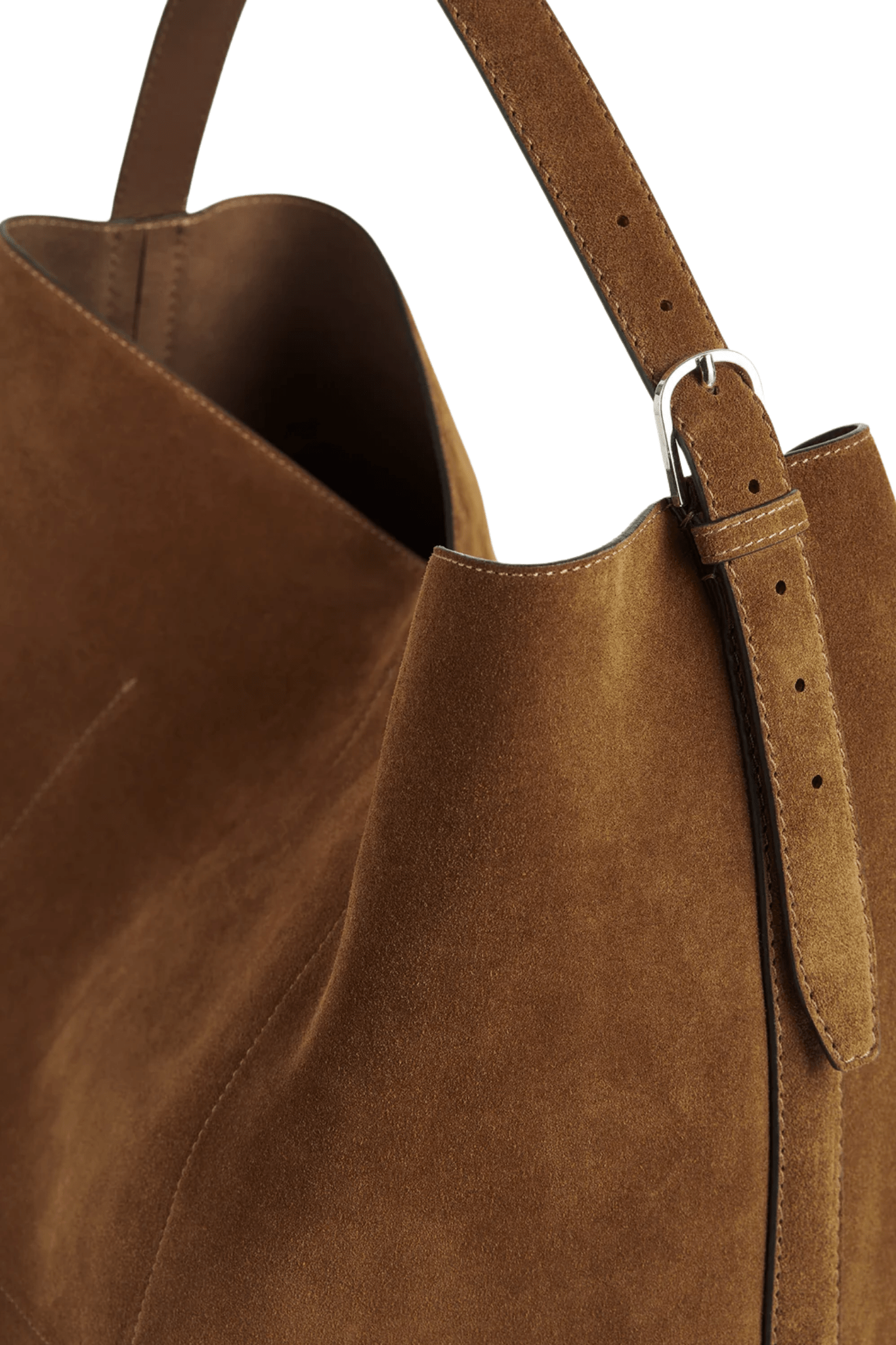 Totême Belted Suede Tote - Tan
