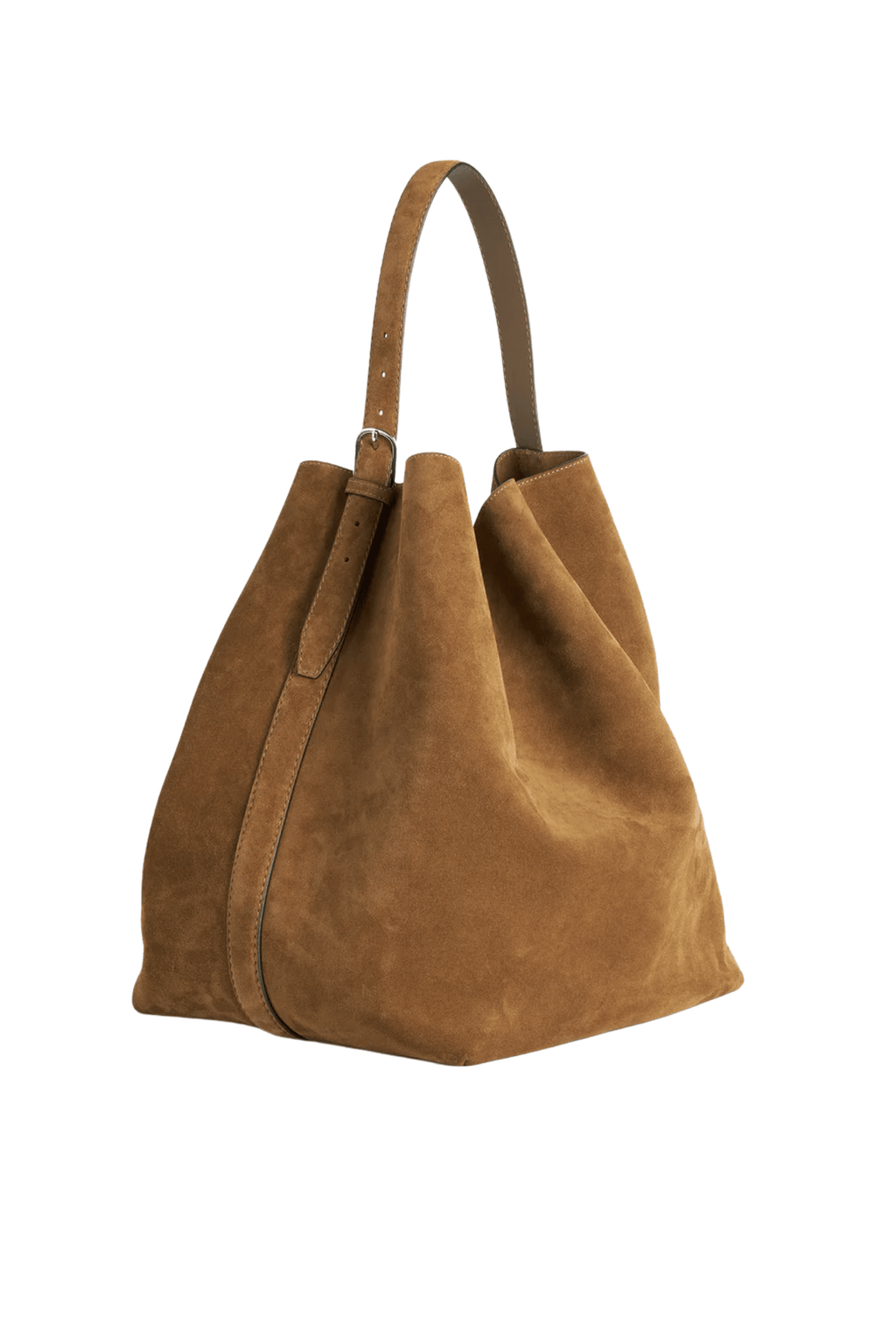 Totême Belted Suede Tote - Tan