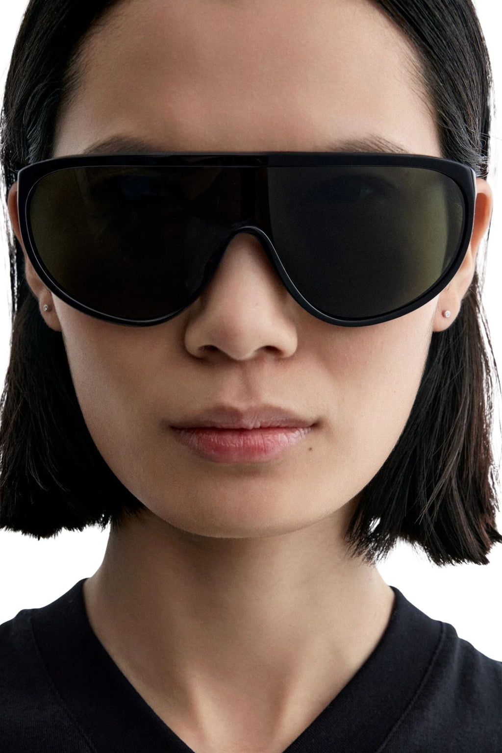 Totême Shield Aviator Sunglasses - Black