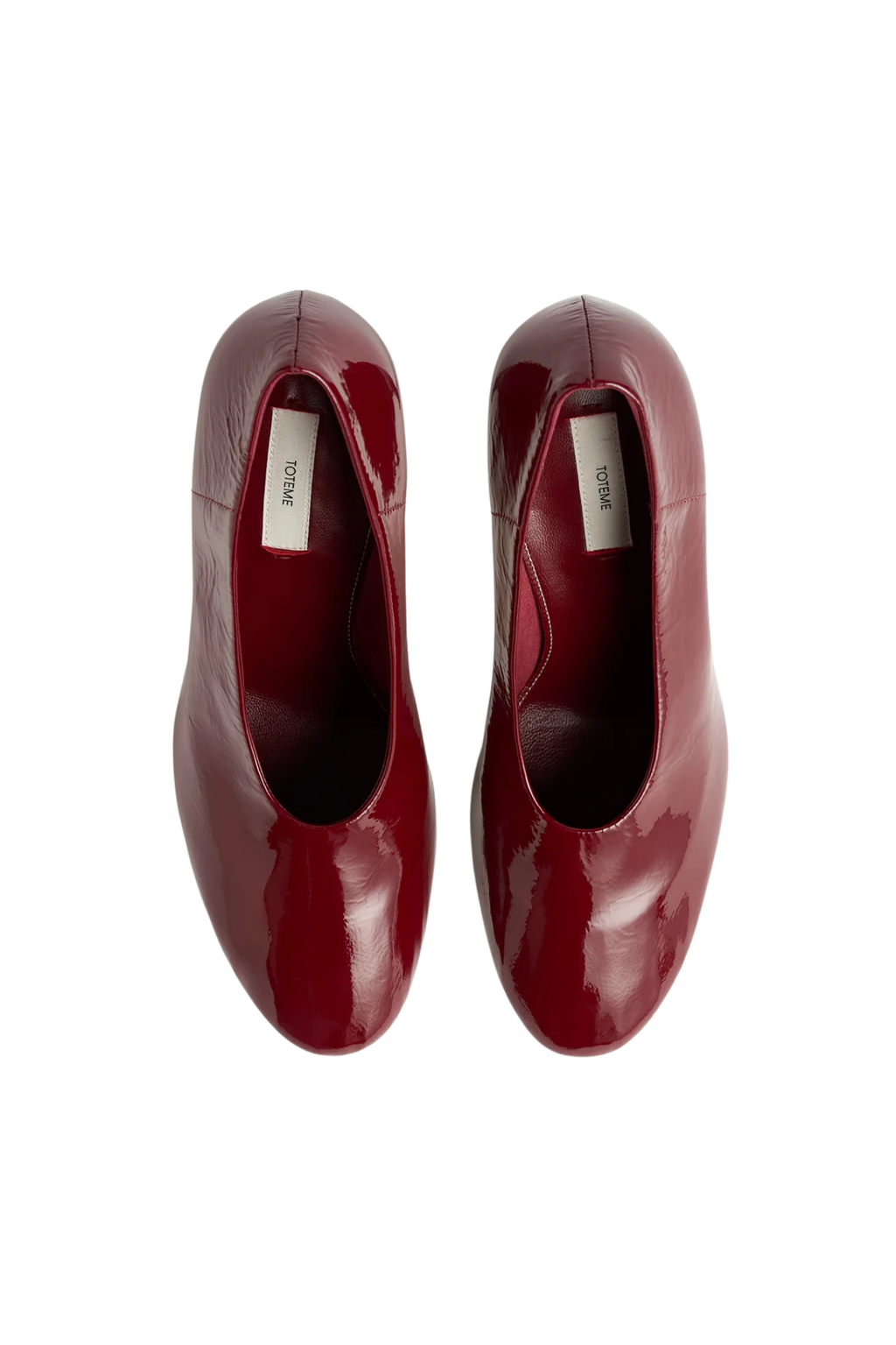 Totême Slip Naplack Pumps - Cherry