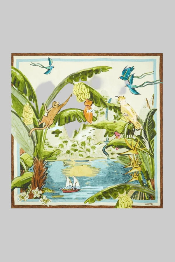 ALÉMAIS Toucan Silk Scarf