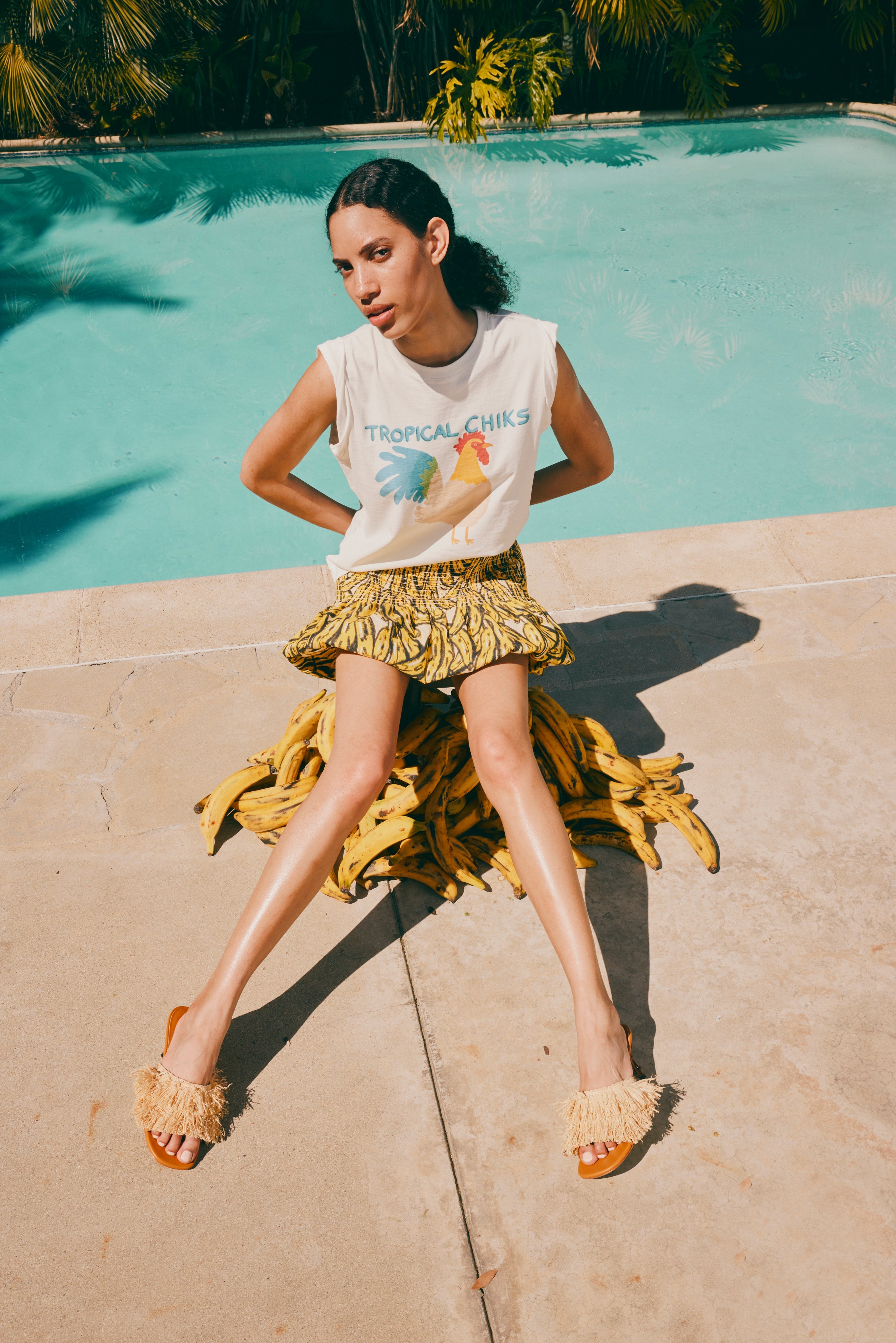 Simon Miller Tropical Chiks Graphic Tank - Tropical Chiks Graphic