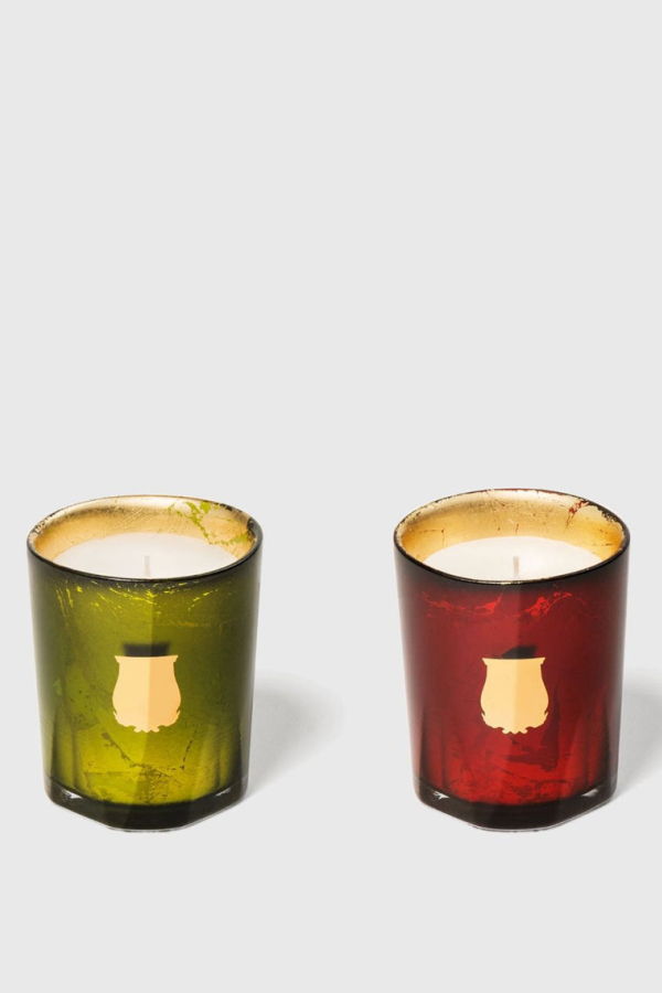 Trudon Duo Lucem Gloria and Gabriel Candle - Green/Red