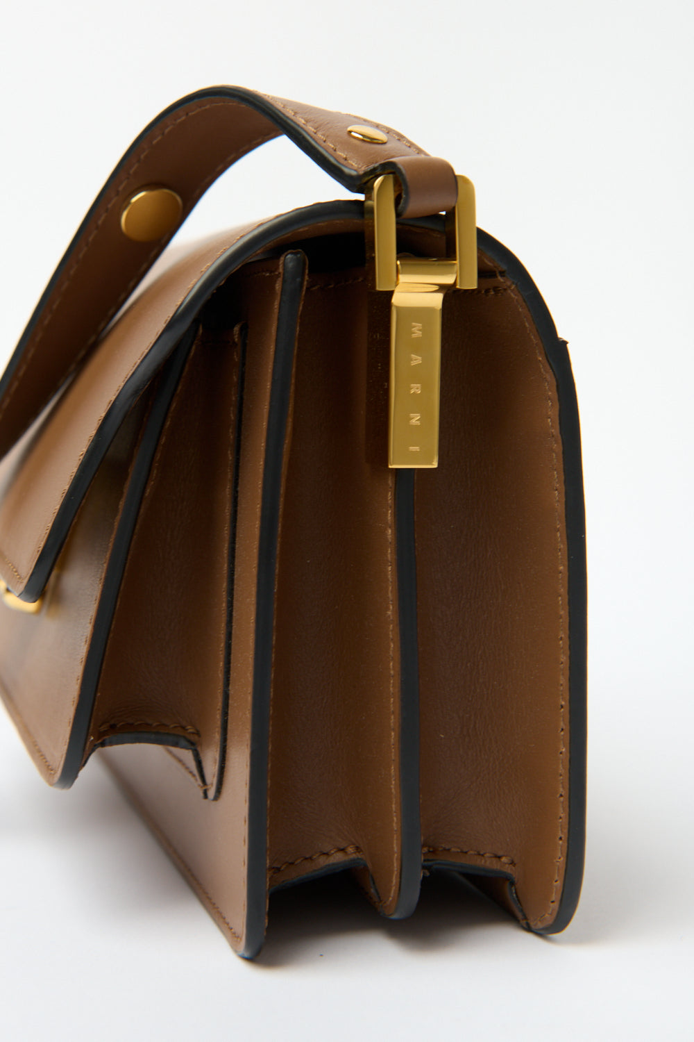 Marni Trunk Leather Shoulder Bag