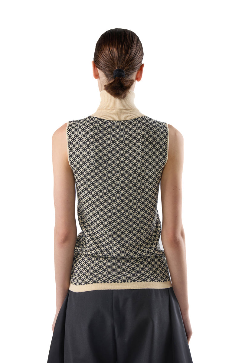 MM6 Maison Margiela Turtleneck Knit Sleeveless Top