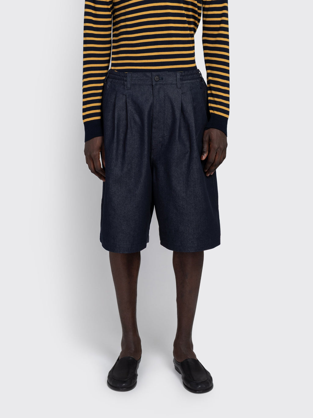 Comme des Garçons Twill Bermuda Shorts - Blue