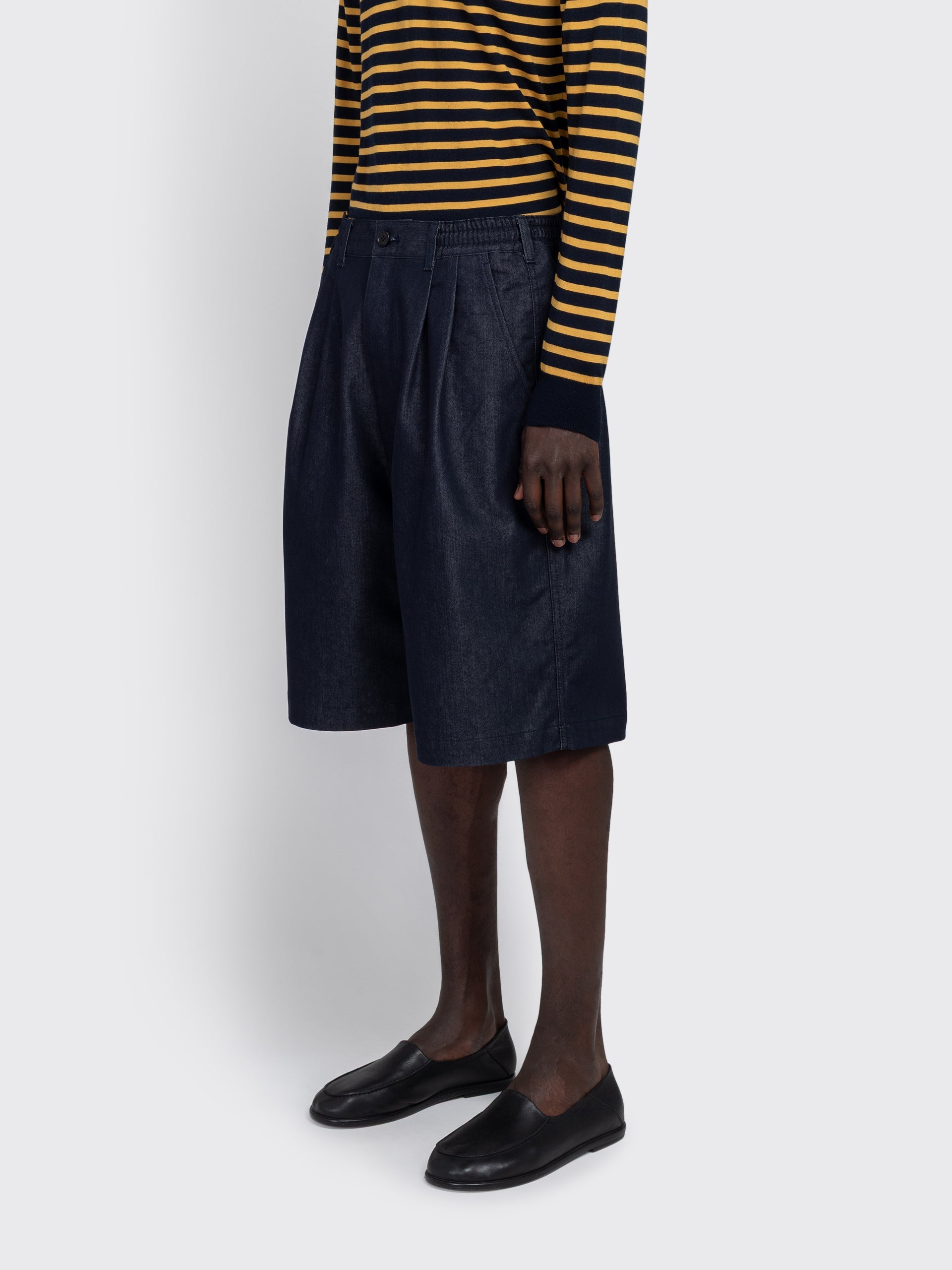 Comme des Garçons Twill Bermuda Shorts - Blue