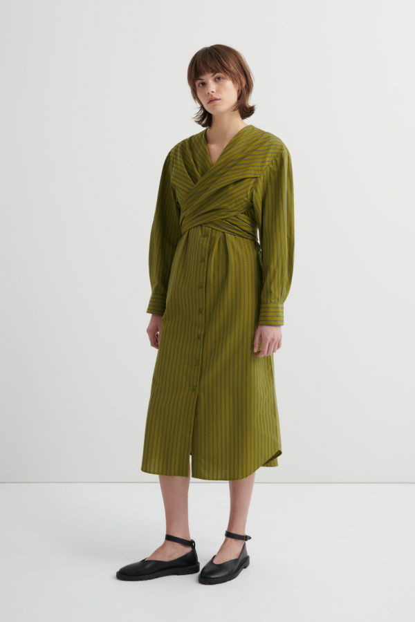 Kowtow Twist Dress - Artisan Stripe